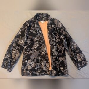 Floral Black and Gray Jacket